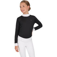 Produktbild von QHP Amilara Langarmturnierpolo für Kinder in Schwarz