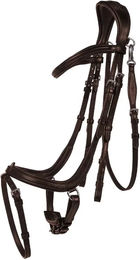 QHP Anatomischer Trensenzaum Salerno aus Leder für Ponys in Braun – Bild 1 von 9