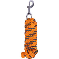 Produktbild von QHP Anbindestrick Color aus Polyester mit Karabinerverschluss Orange Grau - 2 m