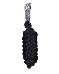 QHP Anbindestrick mit Panikhaken aus Kunststoff in Schwarz - 2 m – Bild 1 von 4