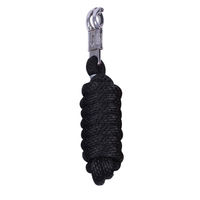 Produktbild von QHP Anbindestrick mit Panikhaken aus Kunststoff in Schwarz - 2 m