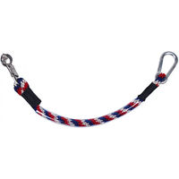 Produktbild von QHP Anhänger-Anbindestrick aus Polyester mit Panikhaken und Karabiner 60 cm rot-weiß-blau