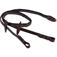 Produktbild von QHP AntiRutschZügel für Warmblut mit Lederstoppern in Braun