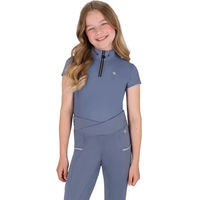 Produktbild von QHP Aubree Reit-Poloshirt für Mädchen in Blau
