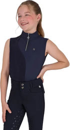 Produktbild von QHP Aubree Reit-Poloshirt für Mädchen in Blau Größe 16 Jahre