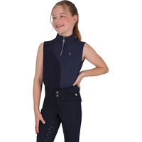 Produktbild von QHP Aubree Reit-Poloshirt für Mädchen in Blau Größe 8 Jahre