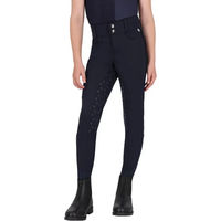 Produktbild von QHP Aubree Reithose für Mädchen mit Full Grip Silikonbeschichtung in Blau