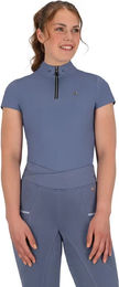 Produktbild von QHP Aubree Reitpolo Damen Blau Größe 36