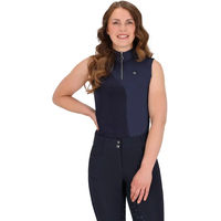 Produktbild von QHP Aubree Reitshirt Damen aus Stoff in Blau oder Schwarz Größe 40