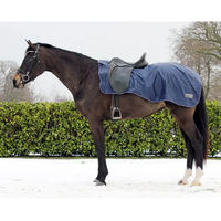 Produktbild von QHP Ausreitdecke mit Fleecefutter und Sattelausschnitt Blau Größe M - 1 Stk.