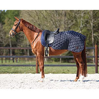 Produktbild von QHP Ausreitdecke Nierendecke Quarter Classy mit Kunstfellfutter Navy Blau Größe S