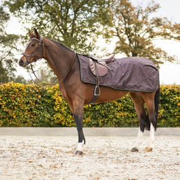 QHP Ausreitdecke Turnout Collection Fleece 1200D Driftwood Größe M – Bild 1 von 1