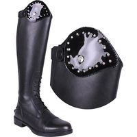 Produktbild von QHP Austauschbares Oberteil für Romy Reitstiefel aus Leder in Schwarz Größe 38/40