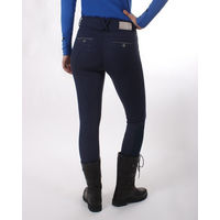 Produktbild von QHP Aylinn Softshell Reithose Damen Full Grip Winter Blau Größe 46