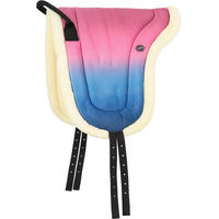 Produktbild von QHP Bareback Pad Rosalynn Reitteppich aus Fleece für Shetty in Rosa Blau Bunt