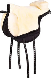 QHP Bareback Pad Super Soft Reitunterlage für Pferde in Schwarz/Beige - 1 Stk. – Bild 1 von 4