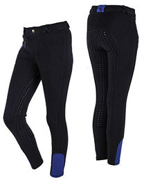 Produktbild von QHP Basic Kinderreithose Junior mit Voll Grip in Schwarz Größe 140