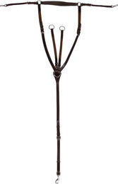 QHP Basic Pro Jagdhalsband für Pferde aus Leder in Braun – Bild 1 von 1