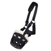 Produktbild von QHP Beweidungsmaske mit Kunstfell für Vollblut in Schwarz