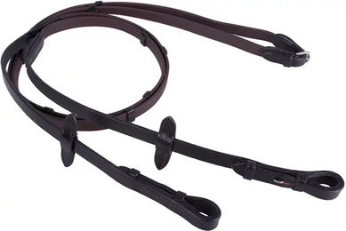 QHP Biothane Zügel mit Stops für Warmblut in Braun oder Schwarz – Bild 1 von 2