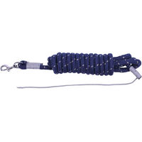 Produktbild von QHP Bodenarbeitsseil Longe für Pferde aus Polyester 4,20 m Navy/Grau - 4,2 m