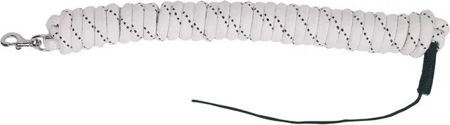 Produktbild von QHP Bodenseil Longe für Pferde aus Polyester 6,8 m weiß/dunkelgrün