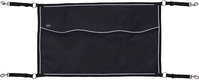 QHP Boxensperre Boxentür aus Polyester in Schwarz 60 x 95 cm – Bild 1 von 3