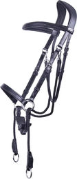 QHP Ceto Gebisslose Trense aus Leder für Ponys in Braun oder Schwarz – Bild 1 von 5