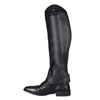 Produktbild von QHP Chaps Shimmer Junior Kids Kunstleder Chaps Schwarz Glitter Größe 14 Jahre