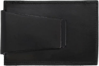 Produktbild von QHP Clip Shine Nummernhalter Reiten aus Leder in Schwarz
