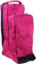 QHP Combi Reitstiefel- und Helmtasche Turniertasche aus Nylon in Fuchsia-Navy wasserabweisend - 50 l – Bild 1 von 3
