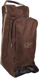 QHP Combi Reitstiefel- und Helmtasche Turniertasche aus Polyester in Braun-Beige wasserabweisend – Bild 1 von 3