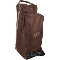 Produktbild von QHP Combi Reitstiefel- und Helmtasche Turniertasche aus Polyester in Braun-Beige wasserabweisend