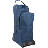 Produktbild von QHP Combi Reitstiefel- und Helmtasche Turniertasche aus Polyester in Navy-Grau wasserabweisend - 50 l