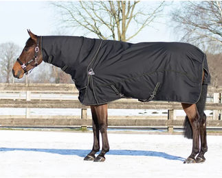 QHP Combo Cover Set Turnout Unterdecke und Halsteil Schwarz Twist 185 – Bild 1 von 3