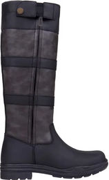 QHP Daan Reitstiefel aus Leder für Damen und Herren Schwarz wasserabweisend Winterstiefel Größe 40 – Bild 1 von 2