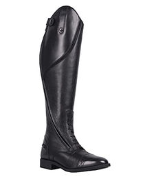 QHP Damen Leder-Reitstiefel Tamar Schwarz Größe 41 – Bild 1 von 5