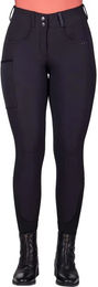 QHP Damen Reithose Kae Full Grip Winter Schwarz Größe 36 – Bild 1 von 9