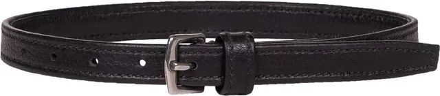 Produktbild von QHP Dana Sporenriemen für Pferde aus Leder in Schwarz und Silber