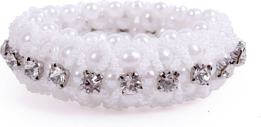 QHP Diamond Haargummi für Damen in Blau Silber Weiß – Bild 1 von 5