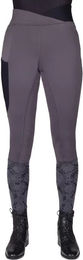 Produktbild von QHP Djune Reitturnier-Leggings Damen Full Grip Grau