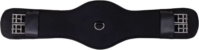 QHP Dressurgurt anatomisch aus Neopren Schwarz 55 cm – Bild 1 von 2