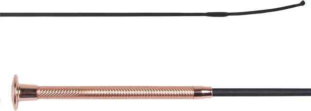 QHP Dressurpeitsche Spiral Rose aus Kunstleder 100 cm – Bild 1 von 3