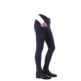 QHP Eden Reitlegging Damen mit Vollbesatz und Handytasche Blau Größe 44 – Bild 1 von 7