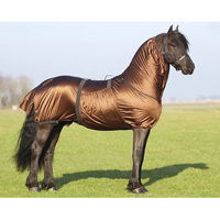 Produktbild von QHP Ekzemdecke Big Neck für Pferde in Braun 135 cm