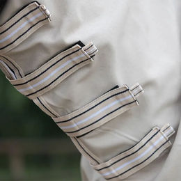 QHP Ekzemdecke Hoodie mit Halsteil und Bauchlatz Beige 155 cm – Bild 1 von 4