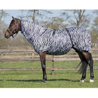Produktbild von QHP Ekzemdecke mit Hals und abnehmbarem Bauchlatz Zebra Größe 85