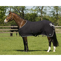 Produktbild von QHP Eldorado Fleecedecke Abschwitzdecke für Pferde Schwarz 135 cm