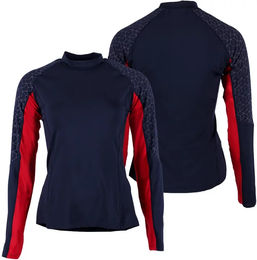 QHP Eldorado Junior Reittrikot Langarm für Kinder Marine Blau Größe 164 – Bild 1 von 4