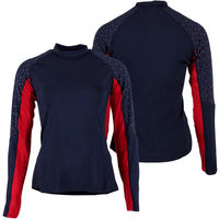 Produktbild von QHP Eldorado Junior Reittrikot Langarm für Kinder Marine Blau Größe 164